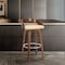 Armen Living Sonia 30" Bar Height Swivel Cream Faux Leather and Walnut Wood Bar Stool LCSOBACRWA30 - alternate 2
